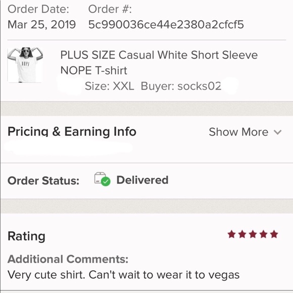 🕶 White Short Sleeve Print T-shirt NOPE - Picture 4 of 7